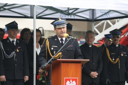 Przemówienie Śląskiego komendanta Wojewódzkiego