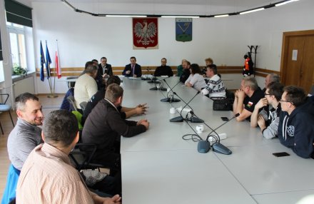 Fragment spotkania władz miasta z przedsiębiorcami