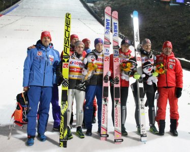 Norweska ekipa po zwycięstwie w Wiśle