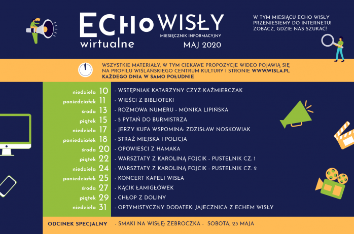 Wirtualne Echo Wisły maj 2020 - ramówka