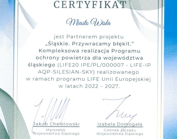 Certyfikat Miasta Wisła