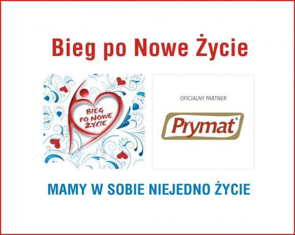 Logo Biegu po Nowe Życie i firmy Prymat