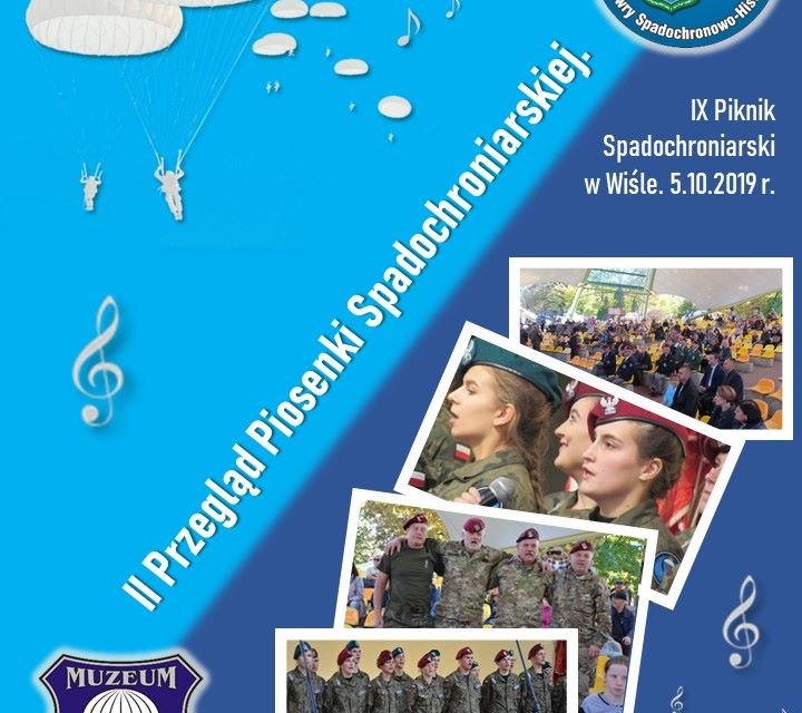 Plakat promujacy Piknik Spadochroniarski w Wiśle