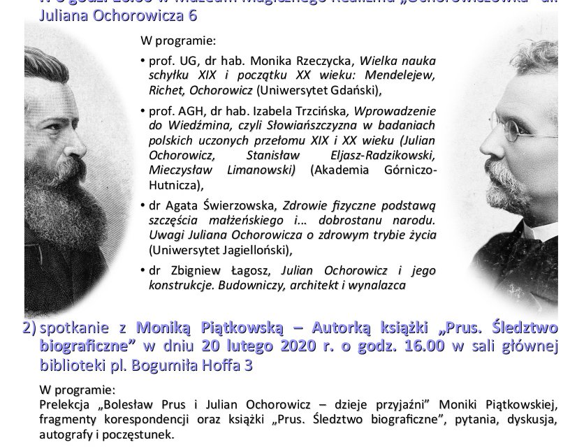 Plakat "Ochorowicz i jego czasy"