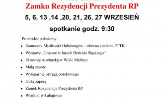 Plakat promujący wycieczki