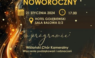 Koncert Noworoczny "Z muzyką przez wieki" - plakat