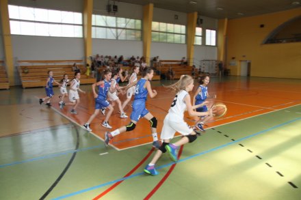 Fragment meczu z udziałem wiślańskich koszykarek