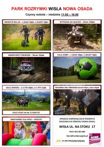 Letni park rozrywki dla dzieci i dorosłych