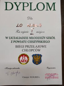 Dyplom Chłopcy
