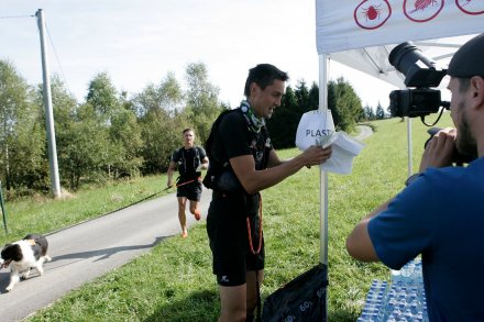 Fragment biegu Pucharu Polski w Dogtrekkingu w Wiśle