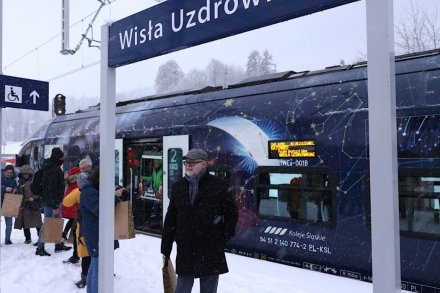 Po przyjeździe pociągu do Wisły