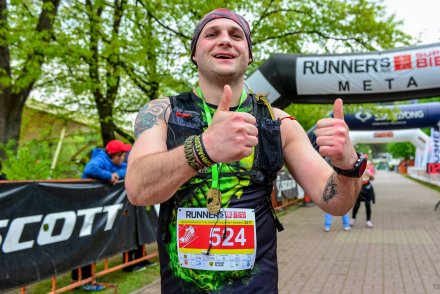 Zawodnik na mecie biegu