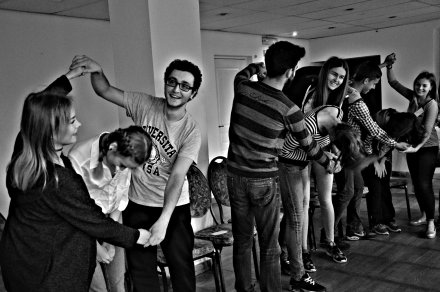 Uczestnicy projektu podczas zajęć