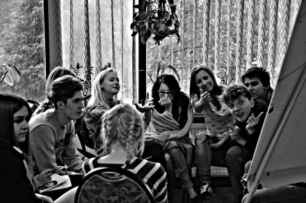 Uczestnicy projektu podczas zajęć