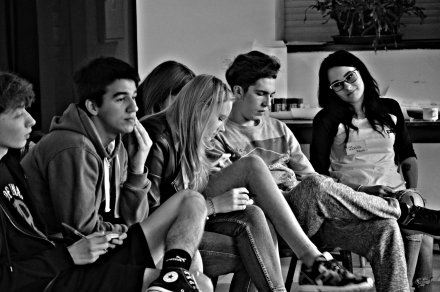 Uczestnicy projektu podczas zajęć