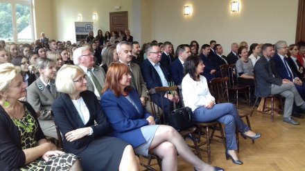 Fragment uroczystości pożegnania dyrektor Danuty Kozyry