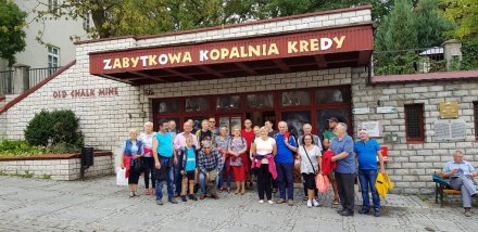 Członkowie zespołu przy kopalni kredy