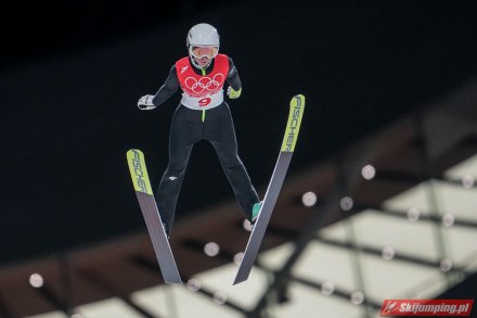 Nikole Konderla w konkursie indywidualnym na Olimpiadzie Zimowej w Pekinie/foto.skijumping.pl