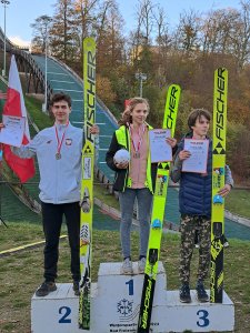 Zawodnicy WSS Wisła na podium
