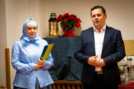 Burmistrz Miasta Wisła Tomasz Bujok i Dyrektor Wiślańskiego Centrum Kultury Katarzyna Czyż-Kaźmierczak