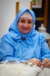 MIstrz Tradycji, prowadząca warsztaty Łucja Dusek