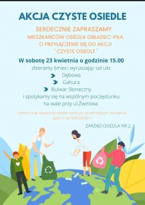 Plakat informacyjny osiedla Obłaziec - Piła