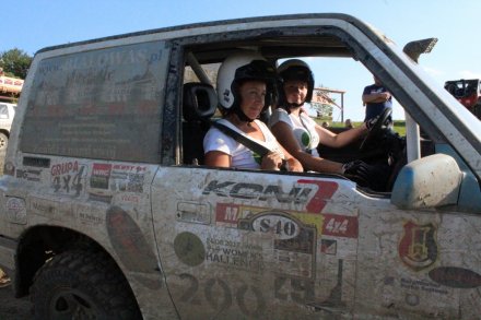 Zawodniczki na mecie trasy