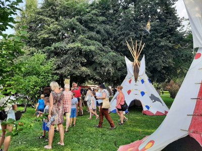 Wioska indiańska w Parku Kopczyńskiego