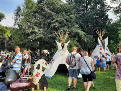 Wioska indiańska w Parku Kopczyńskiego