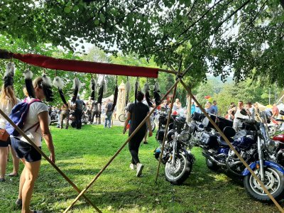 Wioska indiańska w Parku Kopczyńskiego