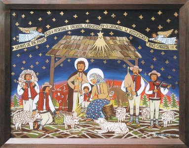 Maria Gatnar-Guzy - malarstwo na szkle, źródło: transetno.eu