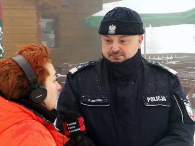 Rozmowa z komendantem Justyńskim dla Radia Katowice