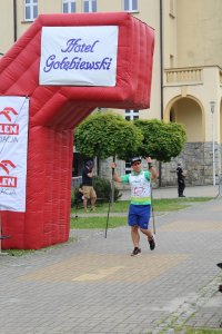 Mateusz Ligocki na trasie biegu