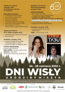 Plakat z programem Dni Wisły