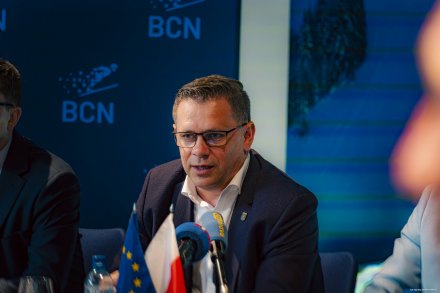 Konferencja prasowa przed otwarciem Beskidzkiego Centrum Narciarstwa