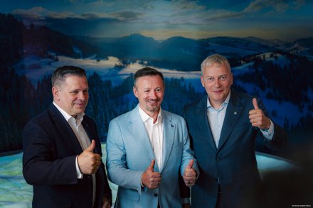 Konferencja prasowa przed otwarciem Beskidzkiego Centrum Narciarstwa