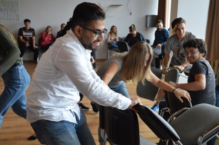 Uczestnicy projektu podczas zajęć