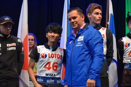 Yukiya Sato i Adam Małysz