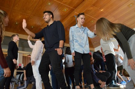 Uczestnicy projektu podczas zajęć