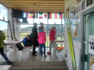 Na tarasie widokowym na skoczni im. Adama Małysza