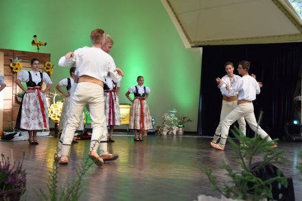 Kapela Wisła podczas obrzędu dożynkowego