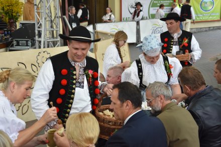 Obrzęd dożynkowy w amfiteatrze