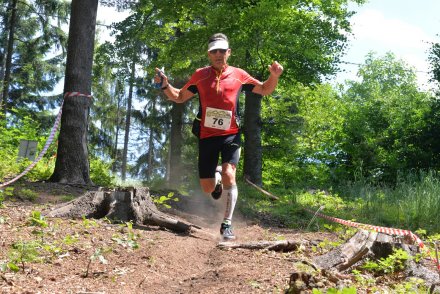 Zawodnik podczas pokonywania trasy