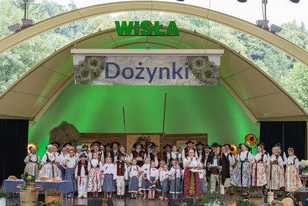 Wiślańskie Dożynki - rozpoczęcie uroczystości w amfiteatrze