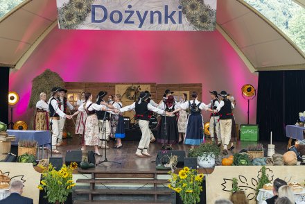 Wiślańskie Dożynki - występ Zespołu Regionalnego "Wisła"