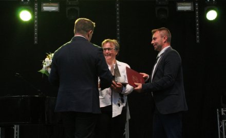 Wręczenie nagrody Miasta Wisła Ewie Lazar