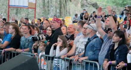 Publiczność bawi się na koncercie zespołu Dżem