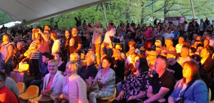 Publiczność bawi się na koncercie zespołu Dżem