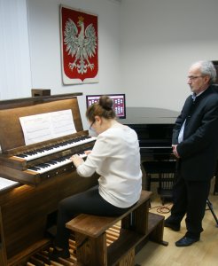 Ewelina Bachul i prof. Wiesław Cienciała