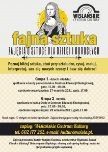 Plakat zajęć "Fajna Sztuka"
